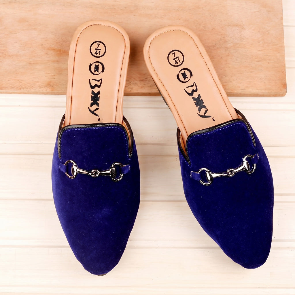 BAXXICO Mens Suede Material Latest Stylish Slip-on Mules