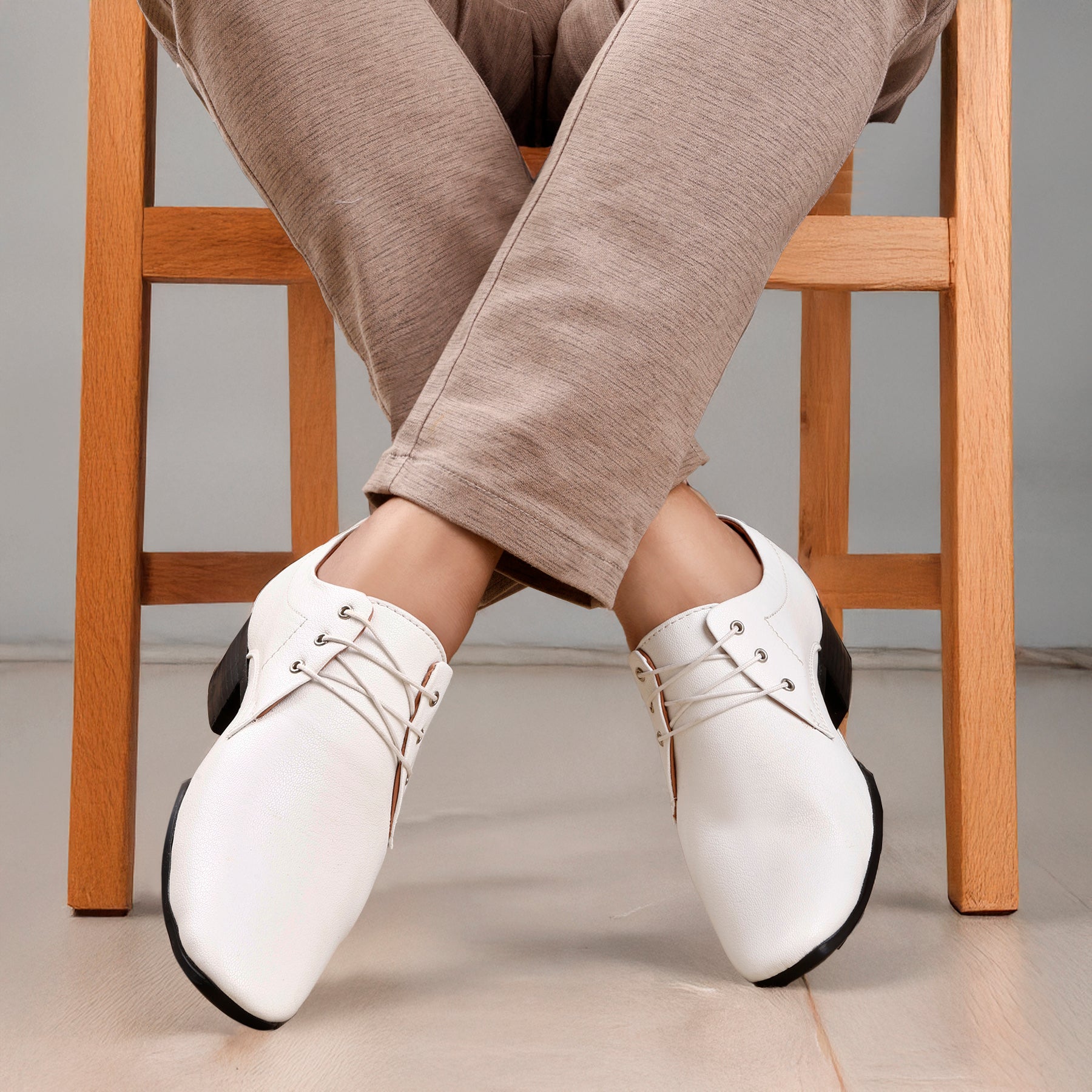 Mens Office Wear Height Increasing Derby Formal Shoes