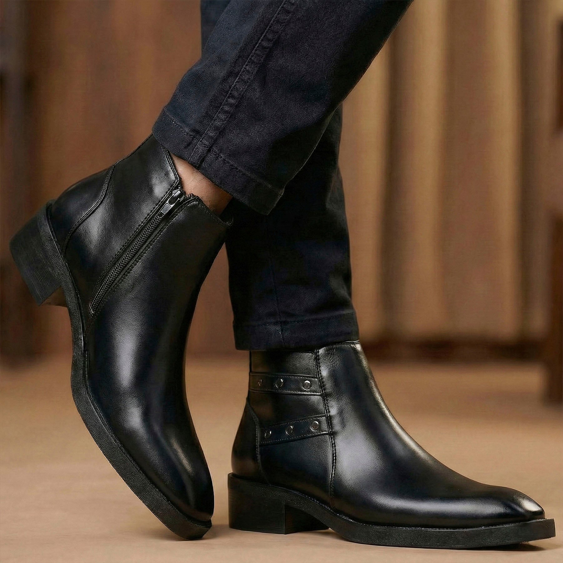 BAXXICO 2 Inch Height Lift Boots Stylish Elevator Footwear for Men