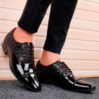 BAXXICO Faux Vegan Leather Partywear Lace up Formal Shoes for Men