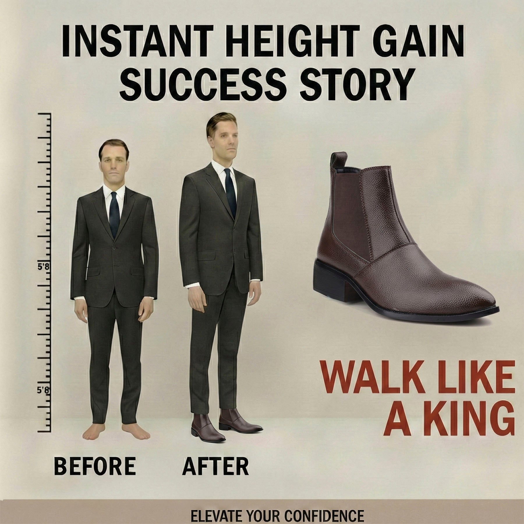 BAXXICO Luxury Mens Boots Designed to Add Extra Height & Confidence