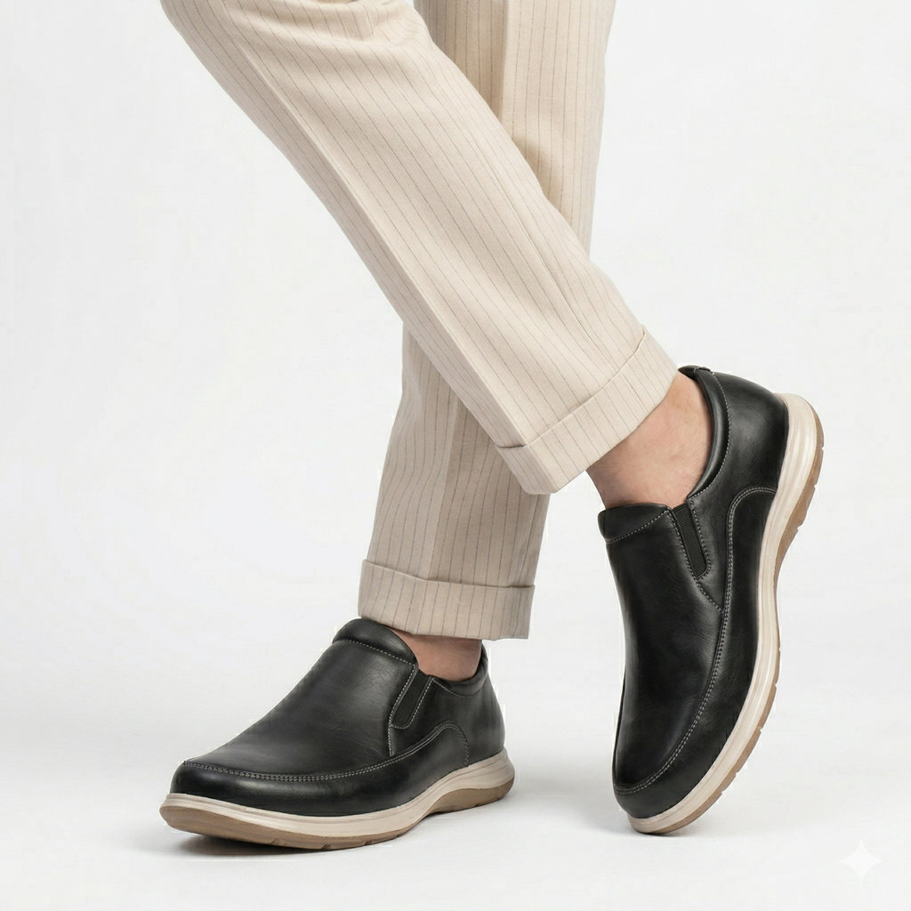 BAXXICO Mens Casual Slip On Shoes Durable Comfort for Office & Walking