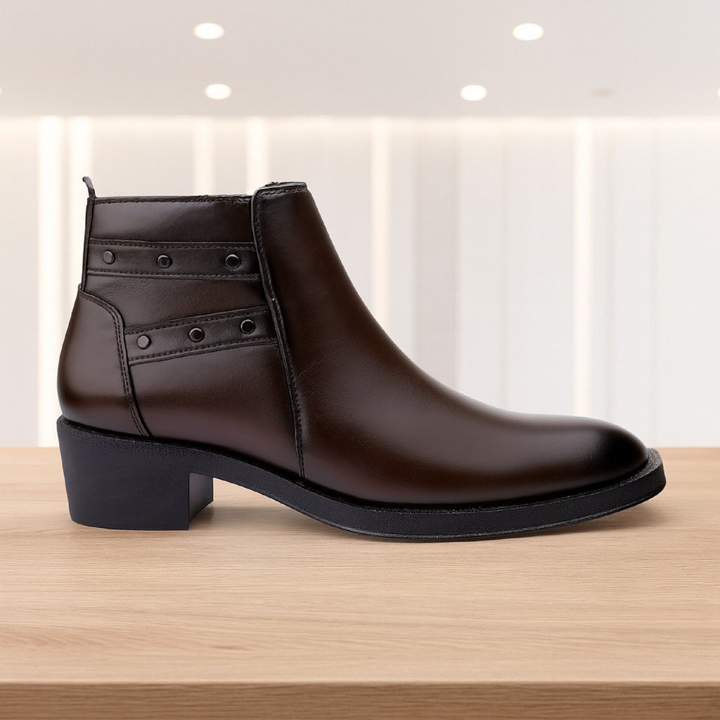BAXXICO 2 Inch Height Lift Boots Stylish Elevator Footwear for Men