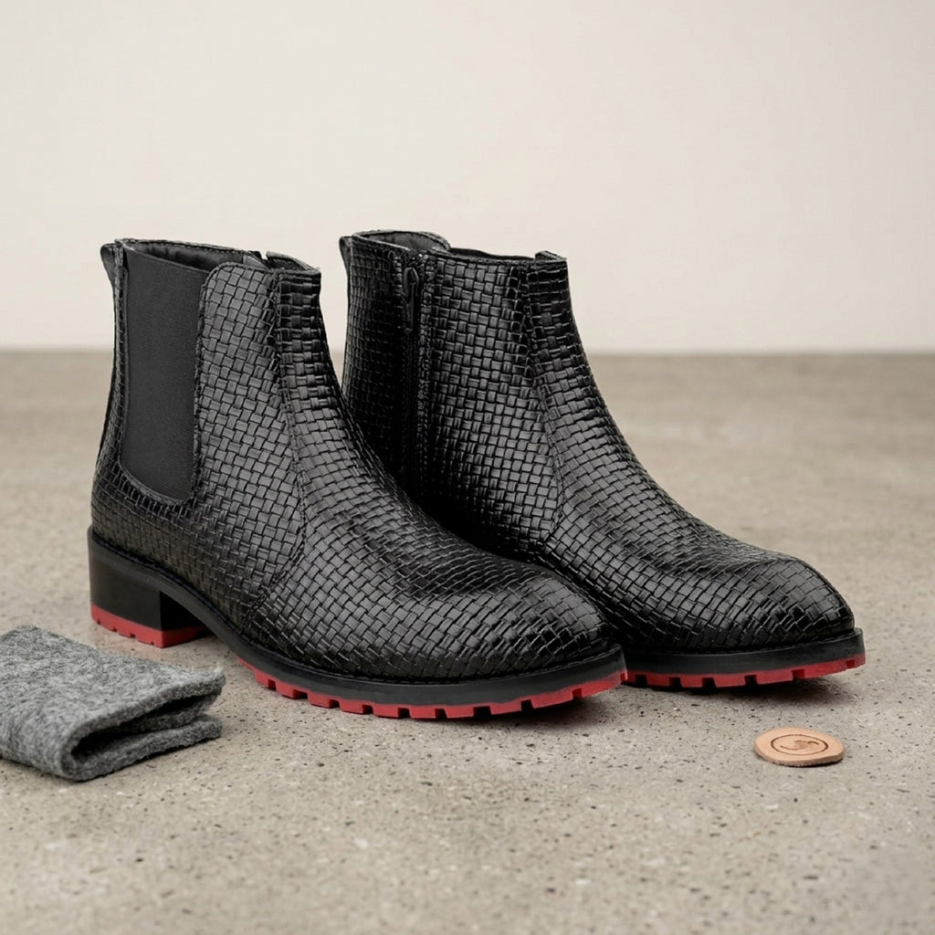 BAXXICO Stylish High Heel Boots with Premium Textured Designer Finish