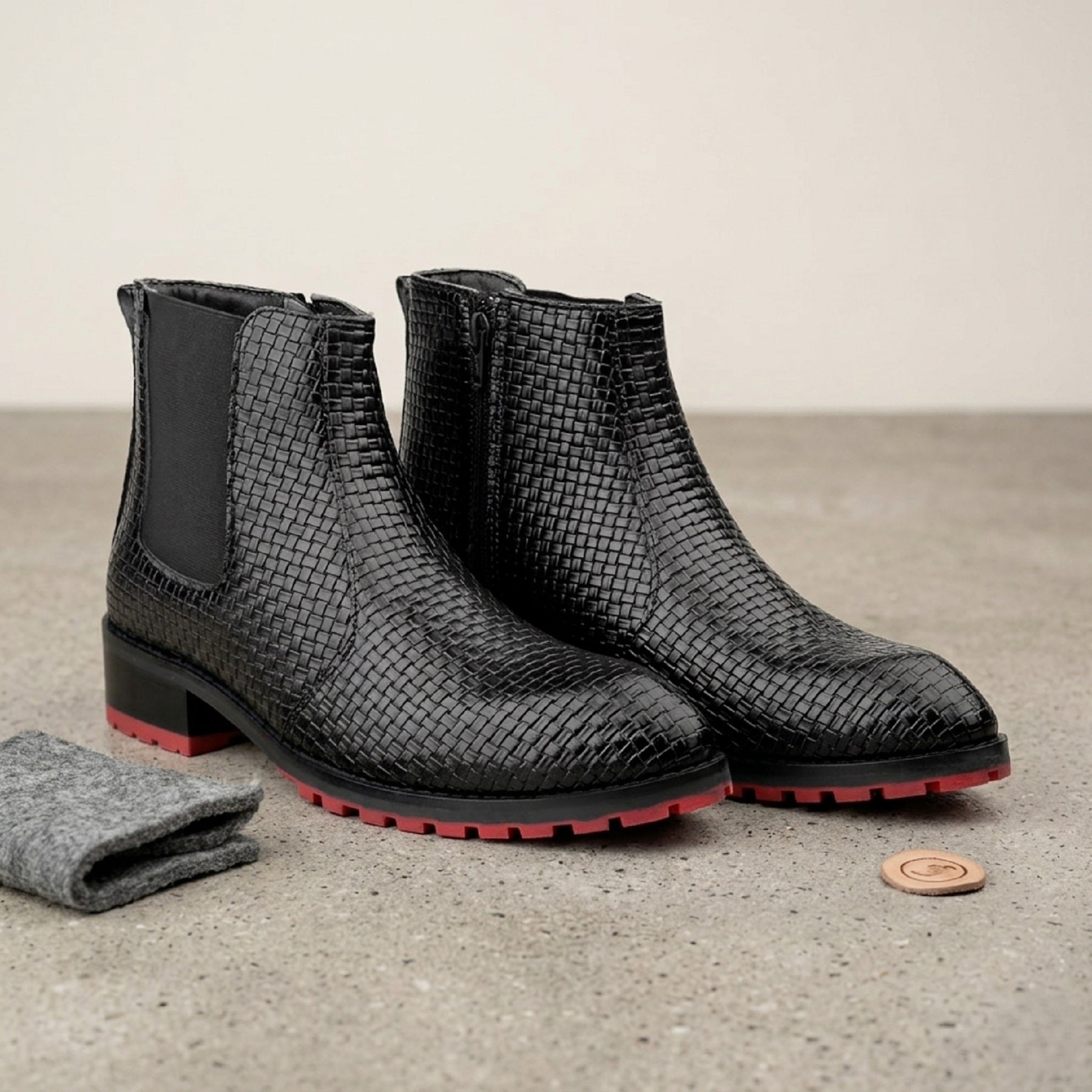 BAXXICO Stylish High Heel Boots with Premium Textured Designer Finish