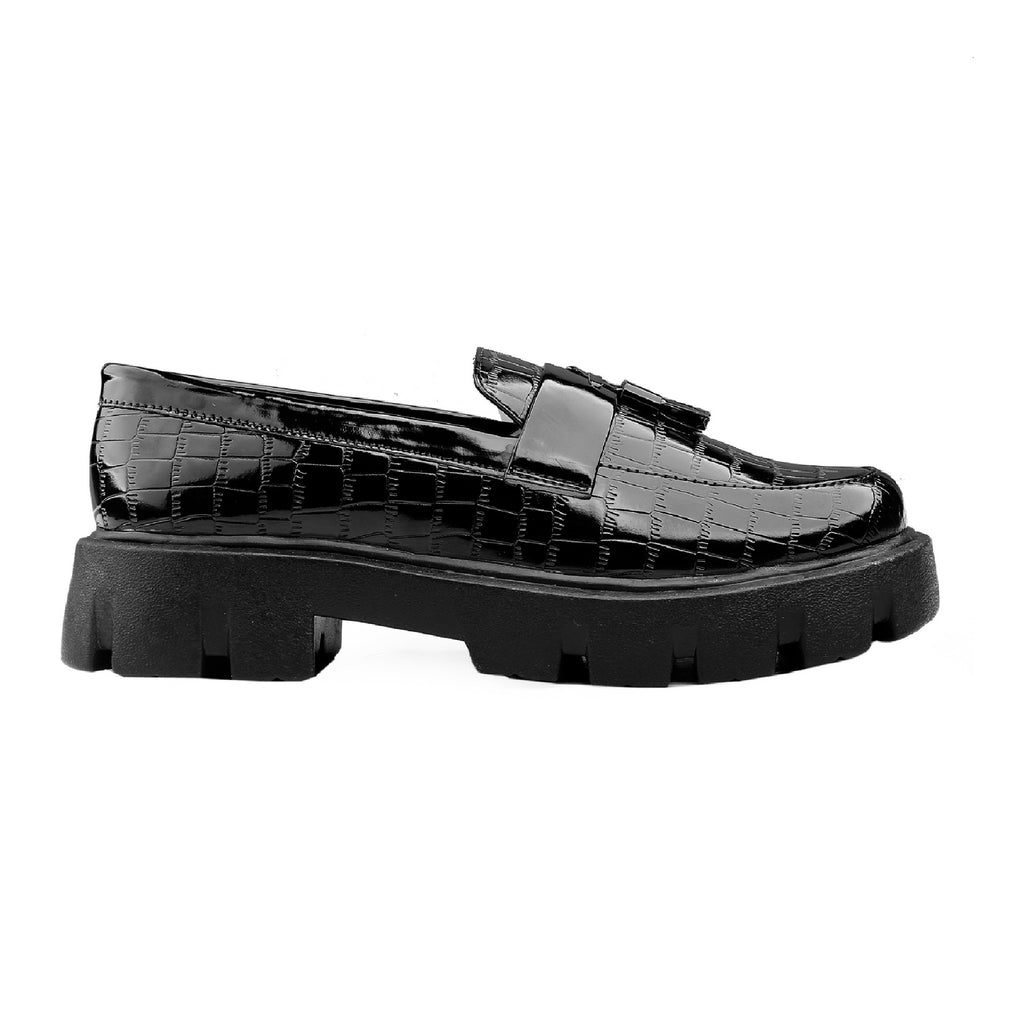 Baxxico Premium Patent Vegan Tassel Slip ons for Men
