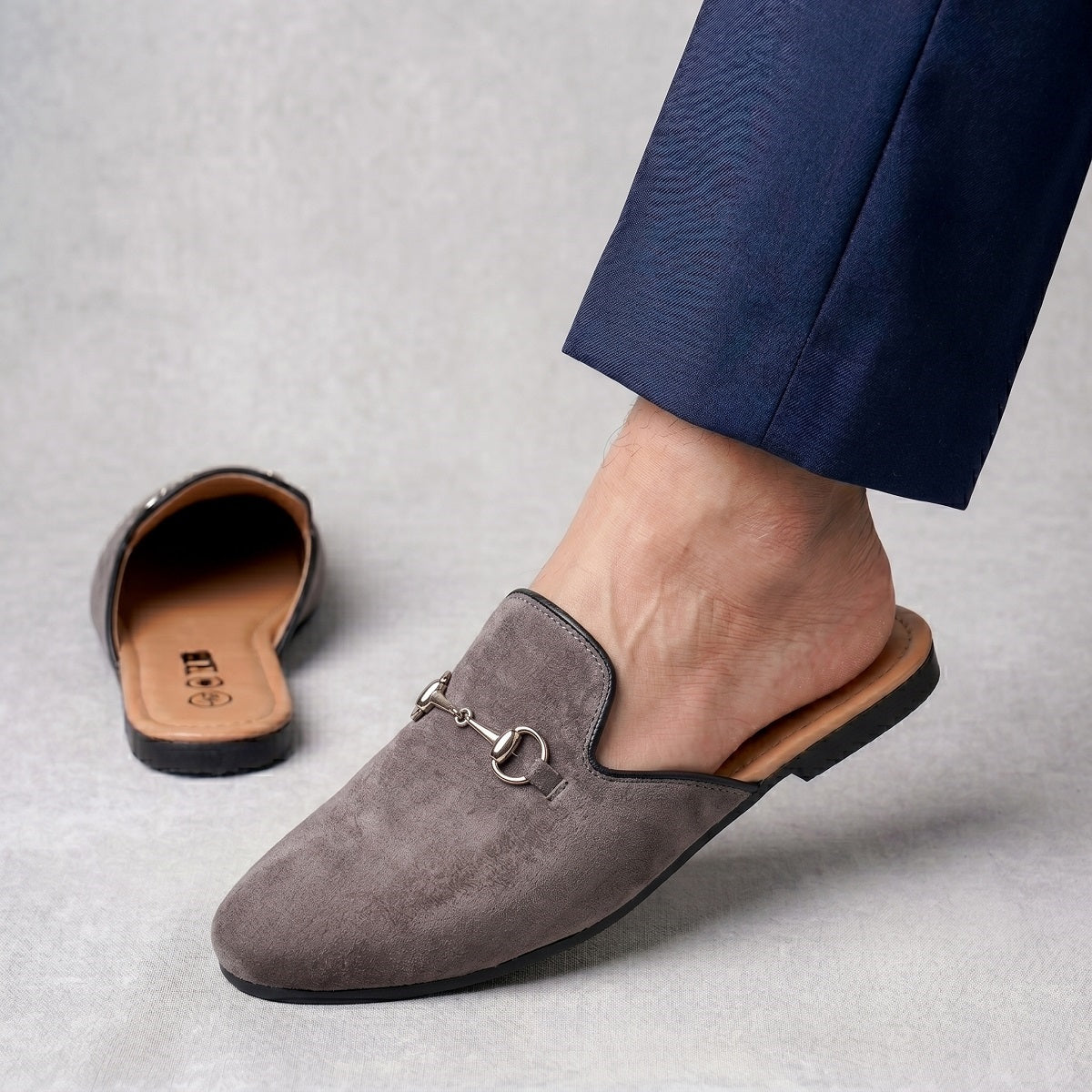 BAXXICO Mens Suede Material Latest Stylish Slip-on Mules