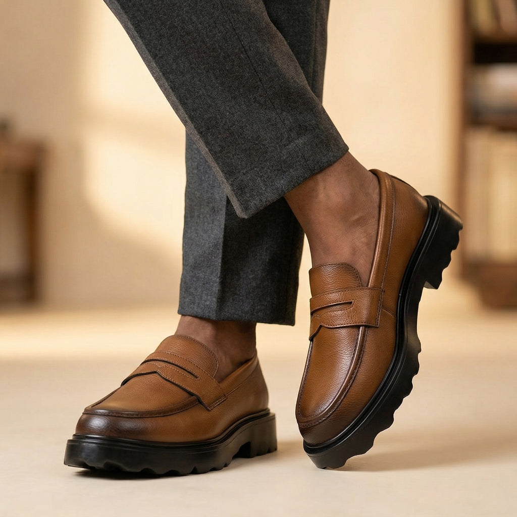 BAXXICO Stylish Black Loafers Crafted for Comfort & Bold Personality