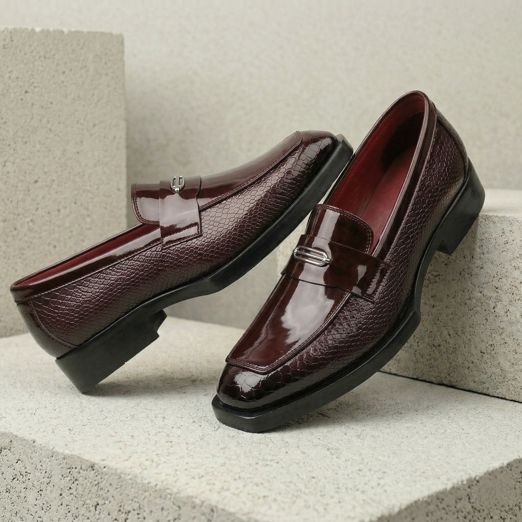 BAXXICO Luxury Party Wear Shoes with Elevated Heel Design for Men