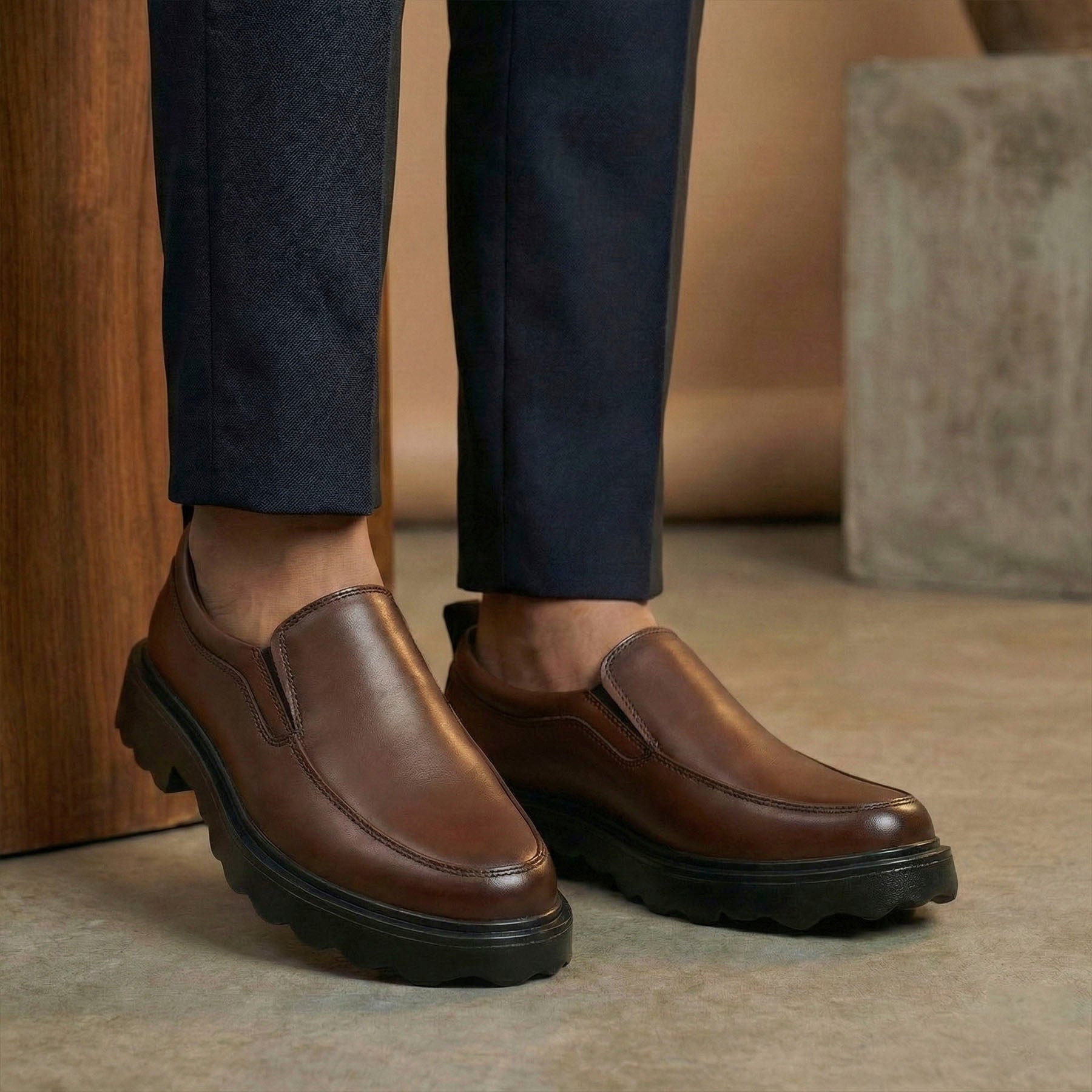BAXXICO Mens Casual Formal Slip On Shoes Smart & Sophisticated Look