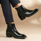 Baxxico Men’s Premium Snake Texture Chelsea Boots