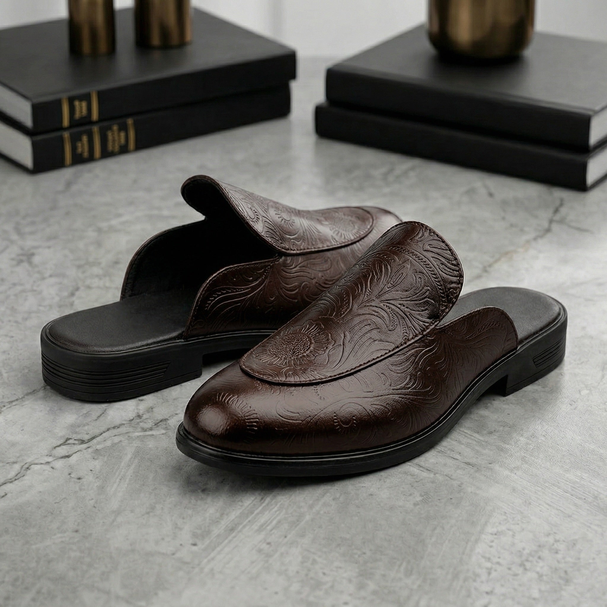 BAXXICO Luxury Slip On Mule Shoes Crafted for Bold Modern Fashion