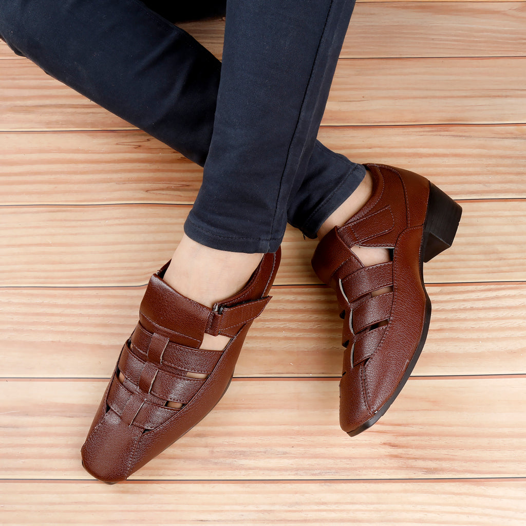 BAXXICO Mens Height Increasing Formal Roman Sandals