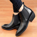 BAXXICO Faux Vegan Leather Chelsea Boots for Men