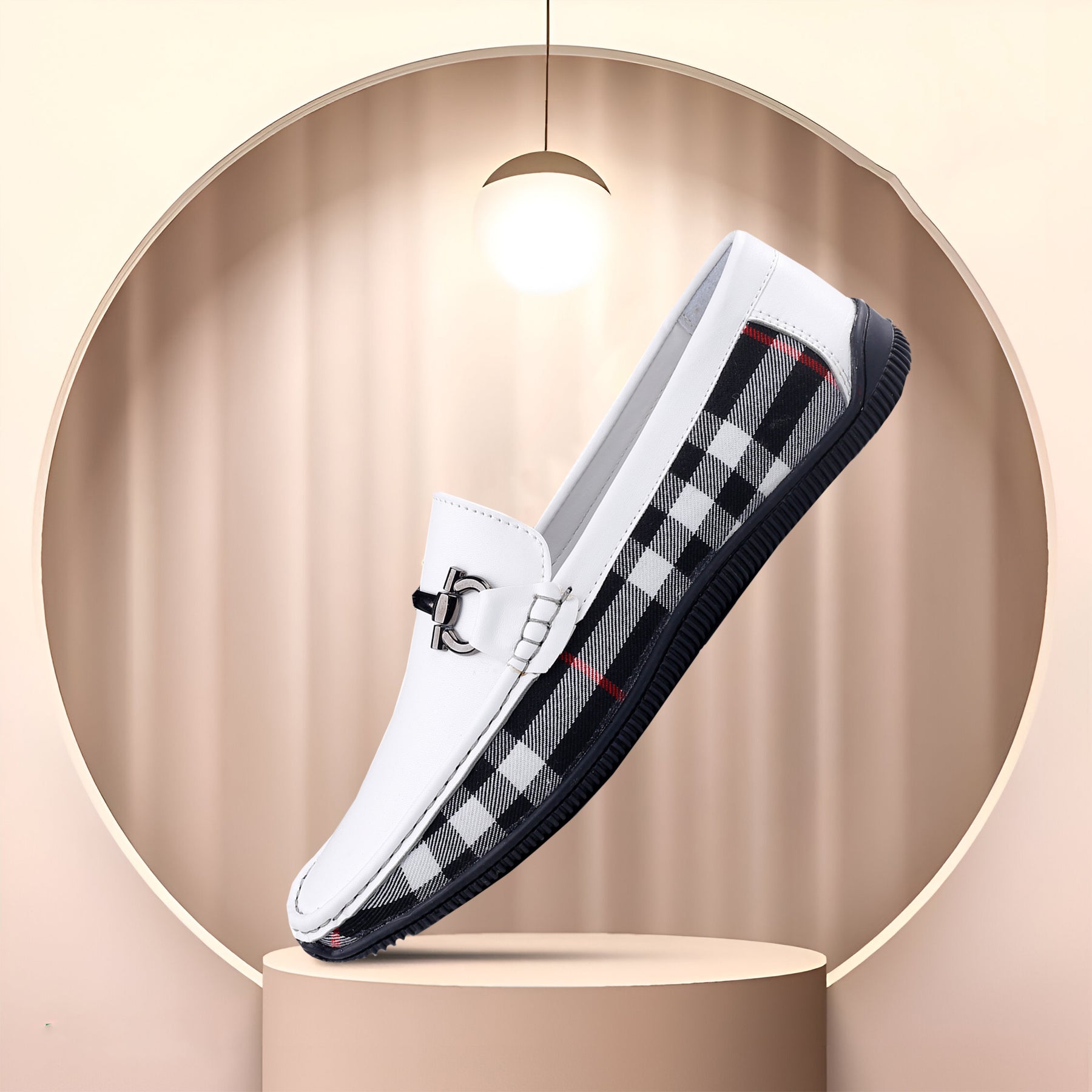 BAXXICO Stylish And Comfortable Checker Loafers for Men