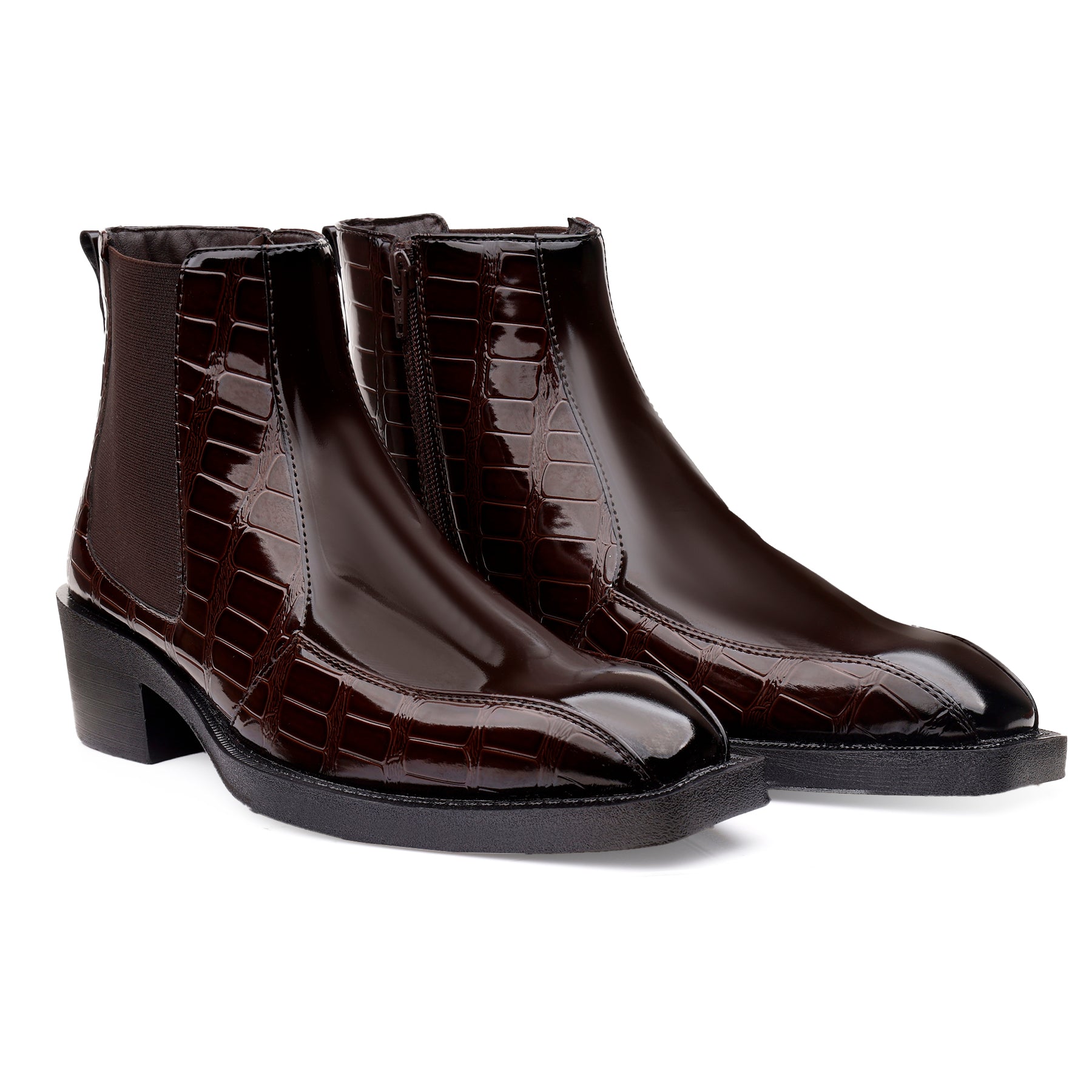 BAXXICO Mens Elevator Boots for Extra 2 Inches Height