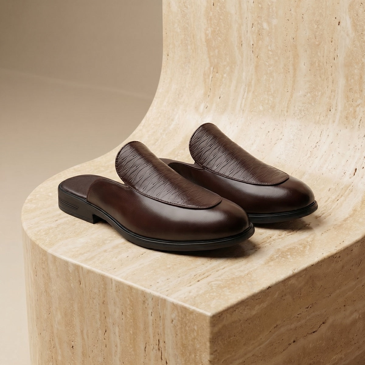 BAXXICO Luxury Slip On Mule Shoes for Smart Casual & Party Looks