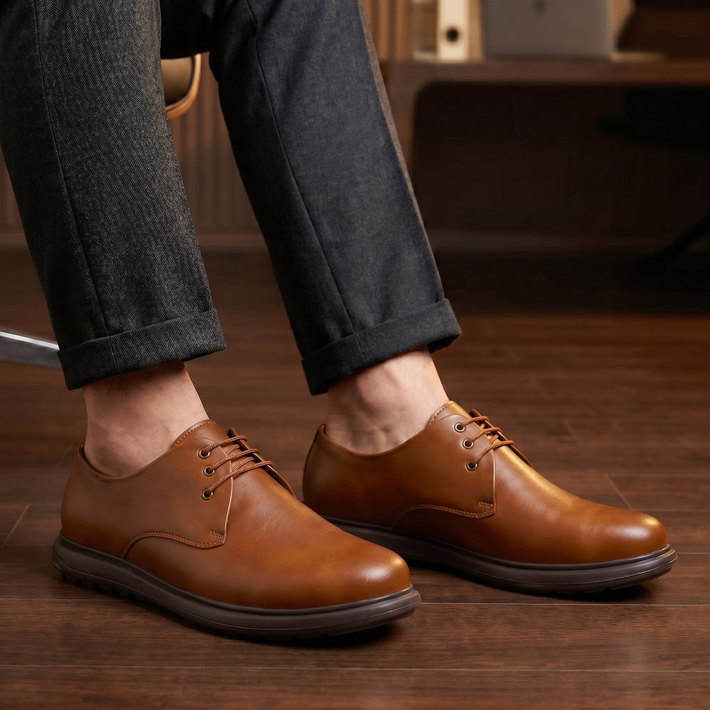 BAXXICO Modern Comfort Derby Shoes with Sleek Silhouette & Premium Everyday Wear