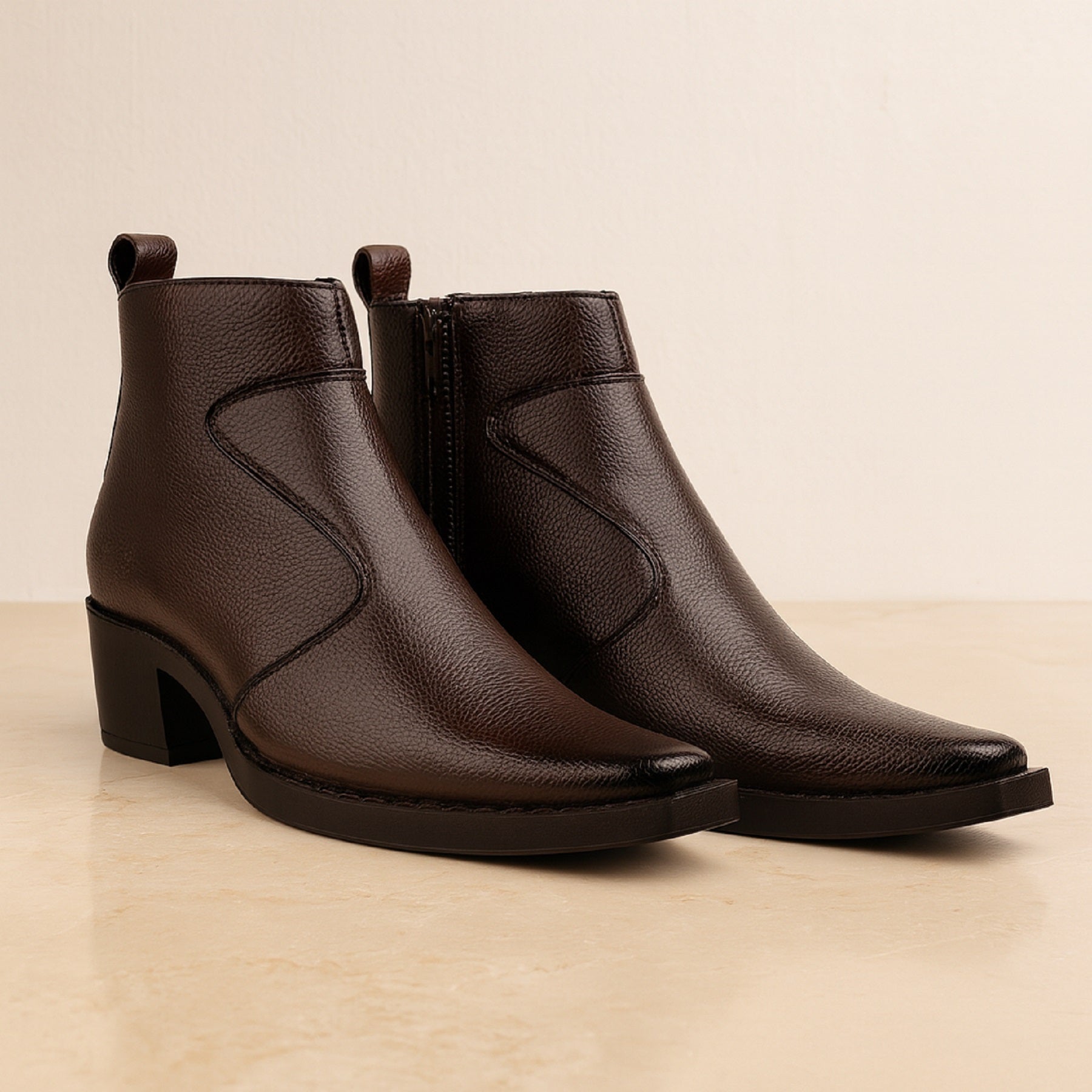 BAXXICO Mens 2 Inch Heel Height Increasing Boots