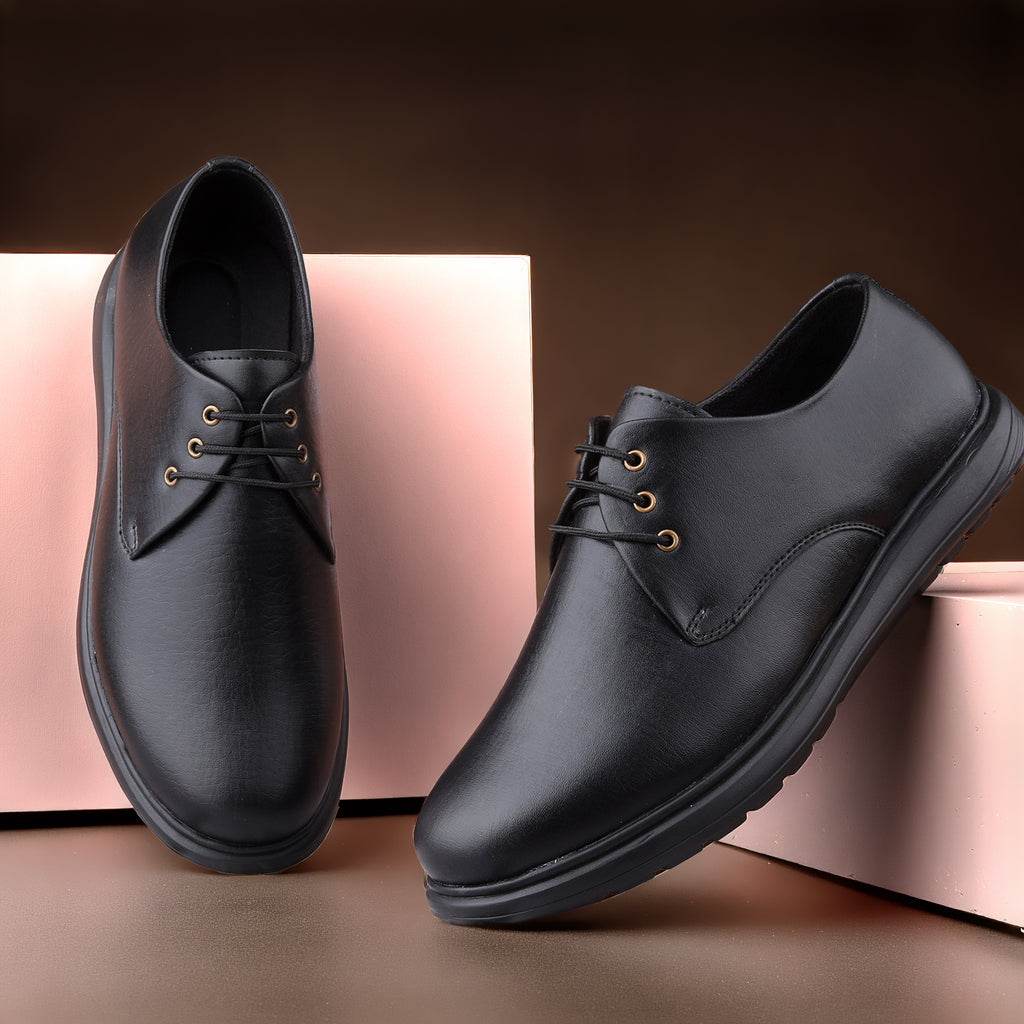 BAXXICO Modern Comfort Derby Shoes with Sleek Silhouette & Premium Everyday Wear