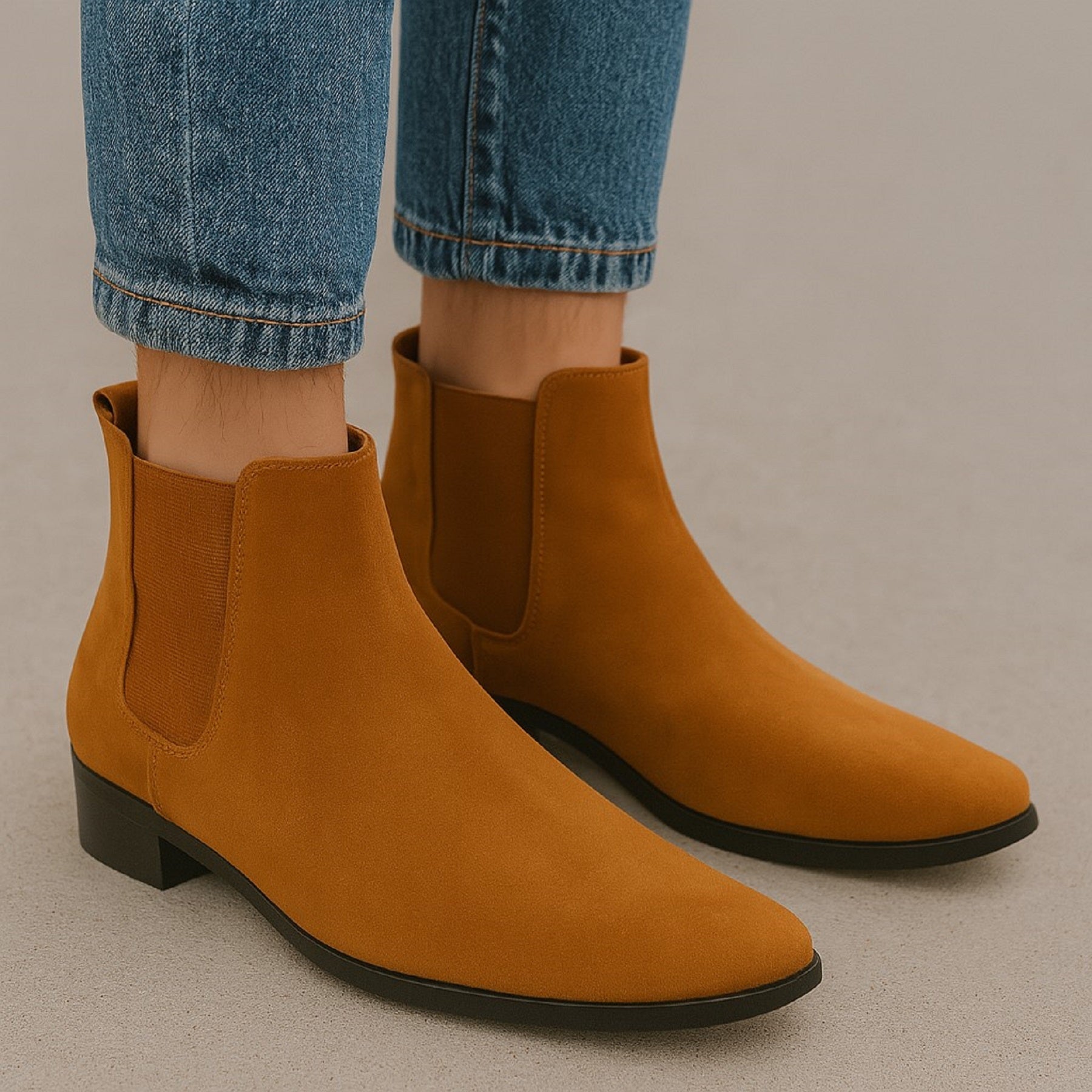 Mens Elevator Boots Stylish Height Increasing Design