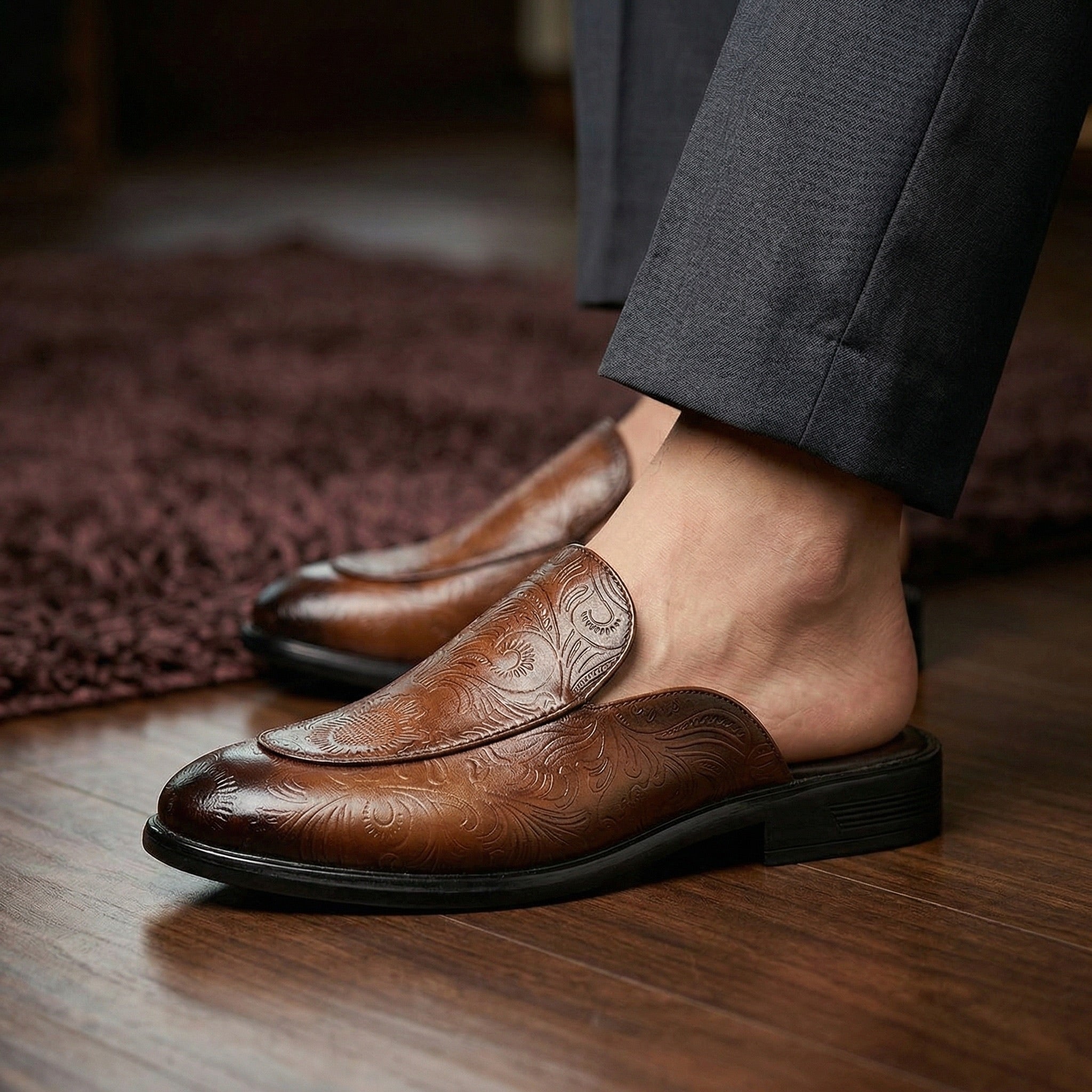 BAXXICO Luxury Slip On Mule Shoes Crafted for Bold Modern Fashion