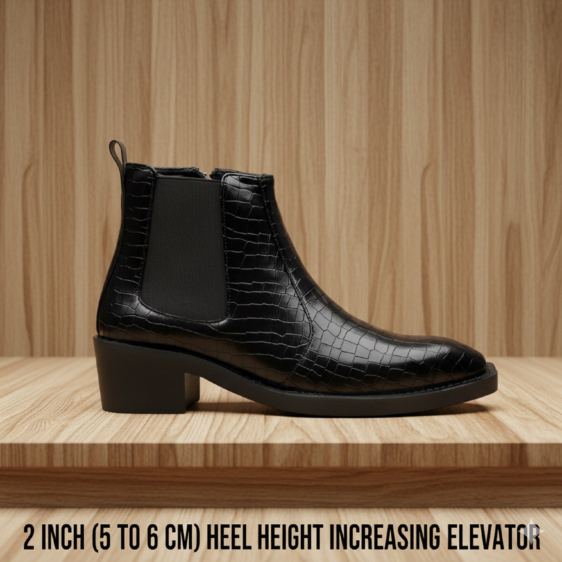BAXXICO Mens 2 Inch Heel Height Boots Stylish Elevation with Comfort